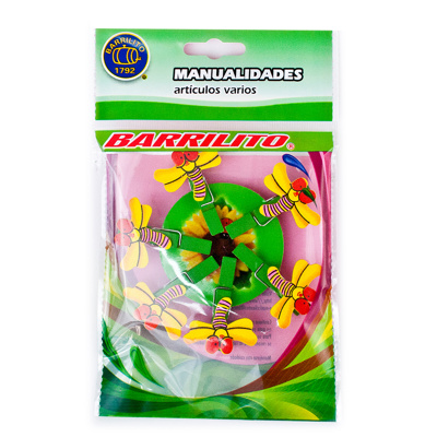 Barrilito clip de madera corazones wclp8 6 piezas