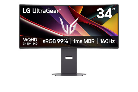 LG Monitor Gaming LG UltraGear, 34", VA, WQHD (3440X1440), 160Hz, 1 ms (MBR), 21:9, Curvo 1800R 34G600A