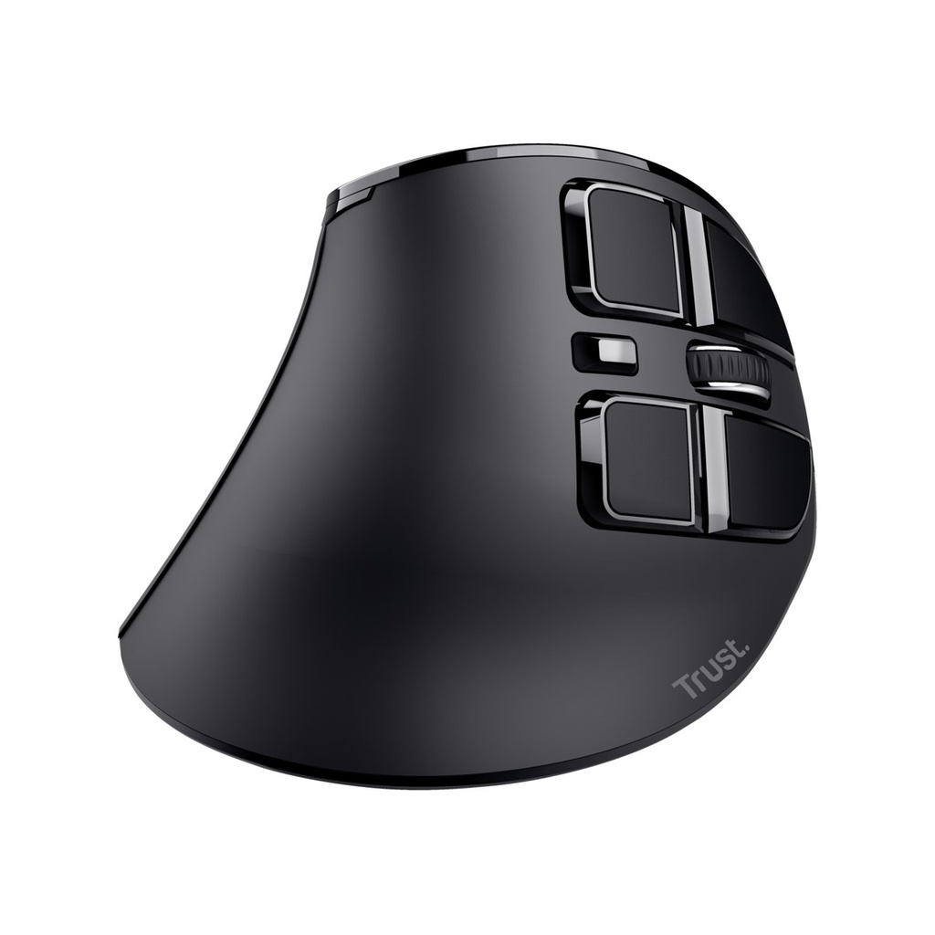 Trust mouse ergonomico inalambrico recargable color negro - 23731