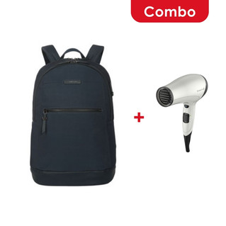Combo Targus mochila avila azul mujer 15" - TBB65002GL + (Remington secadora cabello c/revestimiento ceramica c/difusor 1875W D3015 (110) F)
