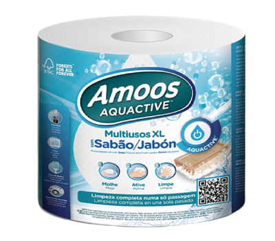 [AM00032] Amoos toalla mayordomo big roll aquactive 3 capas 208hjs paq 6 und-J655023