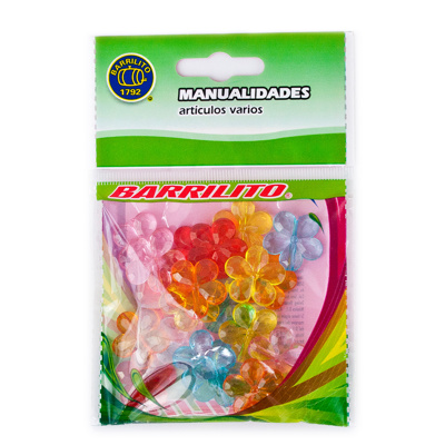 [BA00371] Barrilito accesorios de acrilico flores aa002 20 mm. 20 piezas