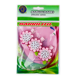 [BA00405] Barrilito clip de madera fieltro flores wclp3 3 piezas