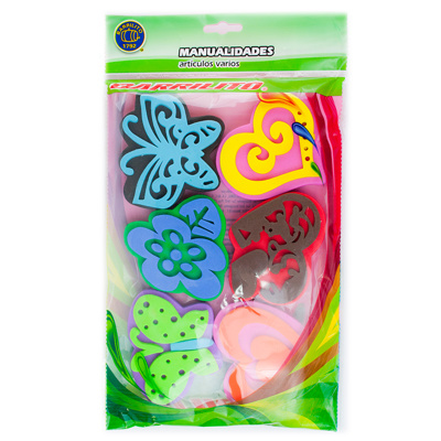 [BA00432] Barrilito set de sellos de foamy varias formas fs038