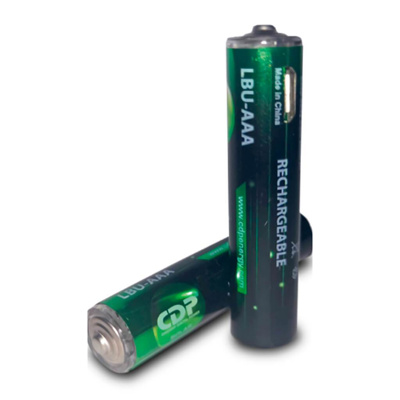 [CD00113] CDP bateria recargable AAA blister de 2 unidades usb lbu-AAA