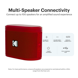 [KD00016] Kodak soundbrix audio portable 5 W color rojo - B0DQVCD3VX
