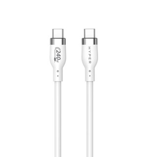 [TG00293] Targus cable de carga hyper USB-C 2.0 silicona 240W 3.3' blanco - HJ4001WHGL