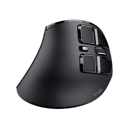 [TR00070] Trust mouse ergonomico inalambrico recargable color negro - 23731