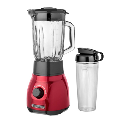 [BD00261] Black + Decker licuadora 2 veloc 750w + vaso personal roja metalica BL1650R