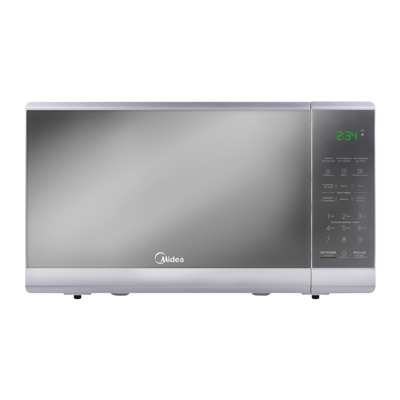 [MD00012] Midea Microondas 0.7 pies puerta con acabado espejo Gabinete Gris MMDF07S2MG