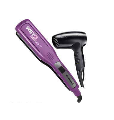 [BD00319] Remington combo secador y alisador ceramica mas iones wet S8001-D5000-F